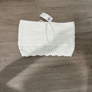 Hollister crochet style tube top